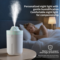 Humidificateur d'air ultrasonique portable 330 ml Volcano Cool Mist pour la maison, diffuseur d'huiles essentielles, mini humidificateur de bureau USB