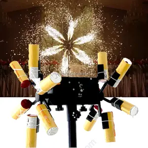 DMX Control Stage Pyrotechnic Cold Pyro Fountain Double Electric Windmill Fireworks Firing System