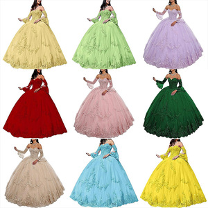 Vestidos De Quinceañera Rosa 3D flor encaje <span class=keywords><strong>vestido</strong></span> De baile desfile fiesta dulce 15 16 vestidos con manga Vestidos De Fiesta - Product Image 1