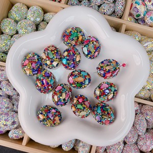 Latest Handmade Color-Plated Diamond <b>Beads</b> with Hole Lucite Rhinestone <b>Beads</b> for Bracelet Making <b>Loose</b> <b>Beads</b> - Product Image 6