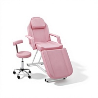 Ensemble complet de mobilier moderne rose pour salon de manucure : Table de manucure, chaise de beauté, chariot, banc d'attente, équipement de salon personnalisé, bar à ongles pour centre commercial