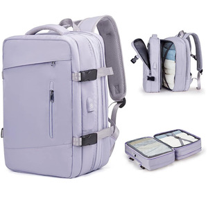 Custom Large Capacity Multifunction <b>Nylon</b> Smart Laptop <b>Backpack</b> Anti Theft Shoe Compartment Usb Charger Polyester <b>Backpack</b> - Product Image 1