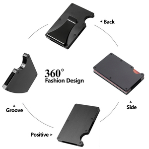 RFID Blocking <strong>Metal</strong> Aluminum <strong>Wallet</strong> Card Holder case Custom LOGO Rfid Slim Mens <strong>Wallet</strong> Minimalist Aluminum <strong>Wallet</strong> for Men - Product Image 5