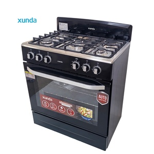 Cuisinière à gaz commerciale Xunda OEM en acier inoxydable, 5 brûleurs, avec four, pour usage domestique - Product Image 2