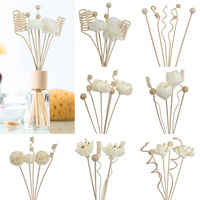 Diffuseur de parfum d'ambiance en roseau de bois de sola en gros, diffuseur de fleurs artificielles, bâtonnets diffuseurs de fleurs