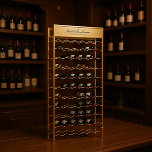 Estante para Vino de Metal Dorado para 72 Botellas, Diseño Moderno, Resistente al Óxido, Almacenamiento para Bar - Product Image 2