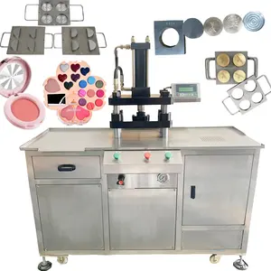Automatic eyeshadow makeup powder press machine for pressing compact powder