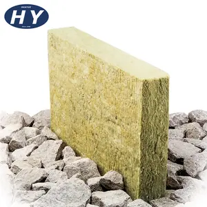 Papan wol Mineral batu bahan isolasi tahan api sertifikasi CE kualitas tinggi untuk Isolasi Panas dinding eksternal