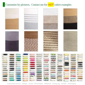 Hot Bán Lớn Giặt Bông Sợi Dây Thừng Dệt Quần Áo Trẻ Em Chăn Quà Tặng Lưu Trữ Nhà Giỏ Với Handlels - Product Image 4