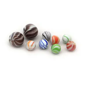 Marbles Glass Ball Hot Sale 12mm Twisted Line Glass Marble Ball For Garden Decoration