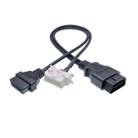 OBD2 Y Cable OBD II Splitter OBD Extension Cable Y J1962 16 Pin Cable Male to Dual Female Cord Adapter for Toyota