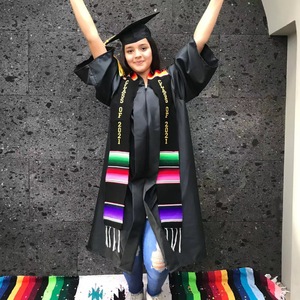 Estola de Graduación Mexicana Unisex para Adultos 2026, de Satén Tejido Kente, Bordada, para Uniformes Escolares, Venta al por Mayor - Product Image 2