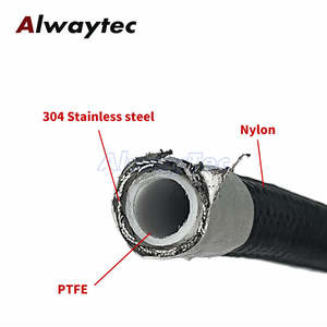 <span class=keywords><strong>E85</strong></span> AN6 Raccord droit en PTFE pour tuyaux en acier inoxydable tressé AN6 PTFE Kit de conduite de carburant - Product Image 3