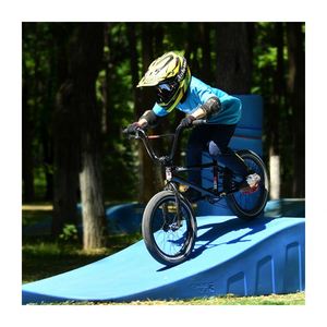 La piste de <span class=keywords><strong>pompe</strong></span> modulaire en plastique est une séquence de retournements (bosses) et de bermes (coins) pour les vélos, les scooters et les planches à roulettes - Product Image 6