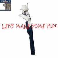 Décoration d'Halloween Maison Hantée Fête Animée Cowboy Animatronique Squelette Fantôme Suspendu Accessoires d'Halloween Fonctionnant sur Piles AA