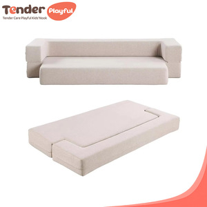 Sofá cama plegable de suelo gris personalizado OEM TenderPlayful, sofá cama convertible - Product Image 1