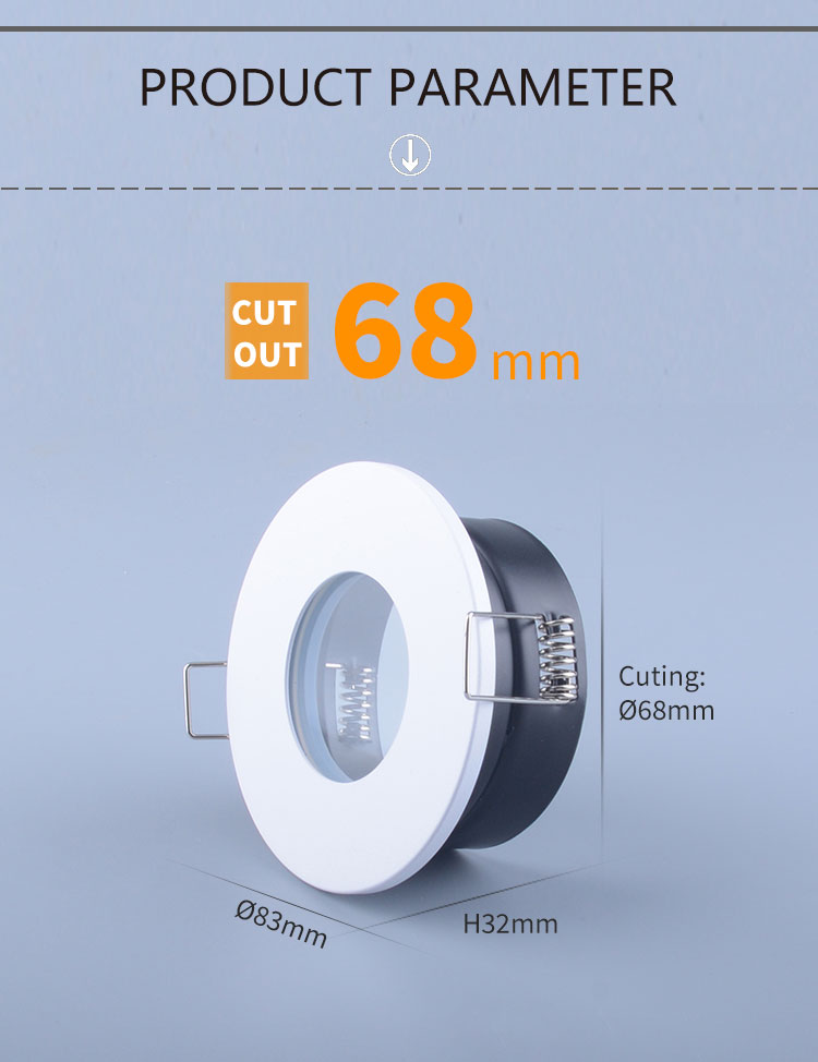 Trim Cover Changeable Waterproof IP65 Downlight Pure Aluminium Lamp Body