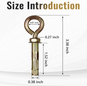 OEM/ODM M6 M8 M10 Vis d'ancrage <span class=keywords><strong>en</strong></span> acier inoxydable pour <span class=keywords><strong>mur</strong></span>, plafond, béton, boulon à œil d'expansion à épaulement avec écrou - Product Image 2