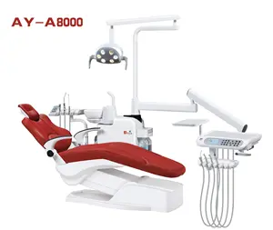 Cadeira odontológica com novo design de fábrica, preço unitário com escarradeira de cerâmica Y-A8000 dsc 010702-b al 398 hb, unidade de cadeira odontológica