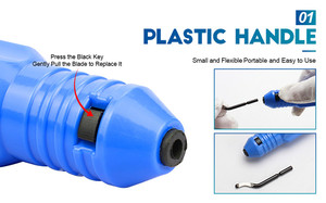 Lot de 12 couteaux à débavurer manuels de qualité industrielle avec manche en plastique, rotation à 360°, lames pour le métal, l'impression 3D et le caoutchouc - Product Image 5