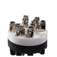 Bloc de bornes en céramique à 6 pôles N-6P-BH avec contacts en laiton, connexion par vis, courant continu maximal de 100A pour usage industriel
