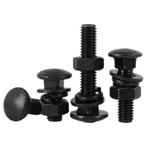 Perno de Carrocería de Acero Inoxidable 304 316 410 Grado 8, Negro, Rosca Fina, Cabeza Cuadrada, con Tuerca Hexagonal - Product Image 1