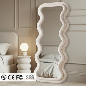 Tùy chỉnh sản phẩm mới tường trang trí nội thất rộng gương flannel khung sóng cạnh gương - Product Image 2