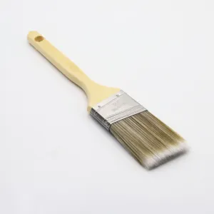 China manufacture supplier purdy quality Long Beech Wood Handle decorative Wall Painting Tools Angular Paint Brush