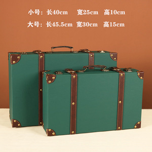 אחסון ארגון תיבת עץ תיבת מזוודות צילום חתונה אביזרים עץ רטרו נוסטלגי נייד - Product Image 6