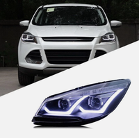 Phare de voiture Longding pour Kuga Escape 2013-2016, ensemble de phares LED automatiques, lentille bifocale, 12V 100W 6500K, garantie 1 an