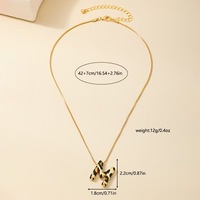 Collier imprimé léopard tendance, bijoux fantaisie, collier avec lettre, cadeau pour femme, Amérique et Europe