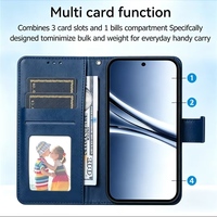 Funda de Cuero PU Tipo Cartera con Tapa Magnética, Ranuras para Tarjetas y Soporte Protector para iPhone 17 Pro Max 16