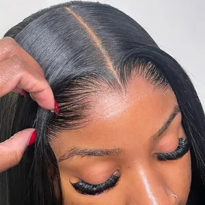 Venta al por mayor rizado corto Bob PELUCAS CABELLO humano encaje frontal pelucas crudo indio cabello humano HD encaje Frontal pelucas para mujeres negras - Product Image 6