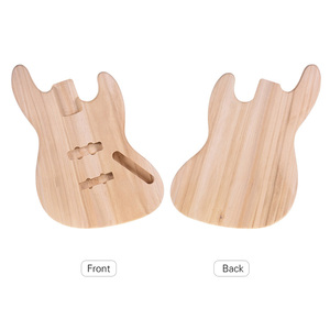 Cuerpos de guitarra de paulownia al por mayor, sin acabar, tipo barril, 4 cuerdas, modelo J, en venta - Product Image 5