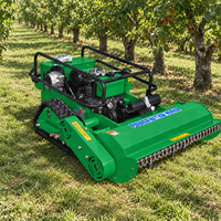 Tondeuse à chenilles télécommandée tout-terrain CE GQ1000A avec 60 lames broyeuses diesel pour l'élimination de l'herbe, des broussailles et des petits arbres