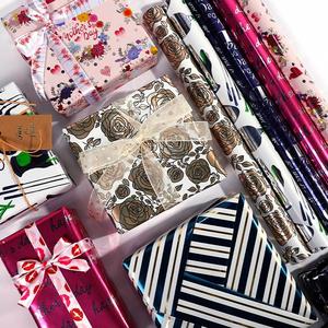 High Quality Wholesale 80g Valentine's Day Metallic <b>Paper</b> <b>Tissue</b> 43*300cm Gift Luxury Custom Packaging <b>Wrapping</b> <b>Paper</b> Roll - Product Image 1