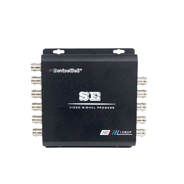 DeviceWell 1 10 SDI Distribution Splitter 10 Channel Output 1 Year Warranty Metal Construction DC12V Power Supply Private Mold