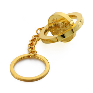 Llavero conmemorativo con medalla giratoria con logotipo 3D 2D de Metal chapado en oro y plata personalizado - Product Image 2