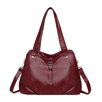 Bolso Tote de PU para Mujer, Moderno, con Cierre de Cremallera, Diseño Anti-Robo y Portátil. Bolso Retro Único para Uso Diario