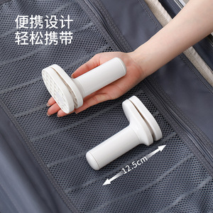 FaSoLa Folding Clothes Rack 7-Hole Hooks Extendable Travel Drying Rod For Hotel Business Trips White - Product Image 4