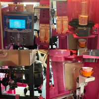 Kiosque robotisé de 32 pouces pour la vente de glaces molles, distributeur de gelato entièrement automatique et autonome pour centres commerciaux