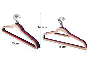 XIQI 50 piezas Percha multicolor para adultos <span class=keywords><strong>Pantalones</strong></span> dorados de terciopelo Perchas de terciopelo Paquete de 30 perchas <span class=keywords><strong>Zara</strong></span> Factory - Product Image 4