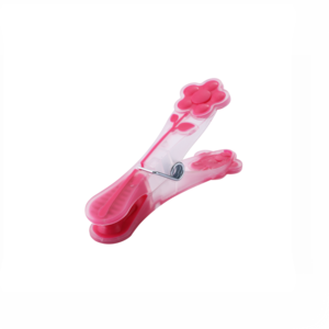 Pinces à <span class=keywords><strong>linge</strong></span> personnalisées OEM en forme de fleur, lot de 24, roses transparentes, ressort en acier inoxydable, certifiées BSCI GRS, anti-vent - Product Image 2