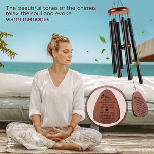 Custom Aluminum <strong>Sympathy</strong> Wind Chimes Mom <strong>Gifts</strong> Decorative Outdoor 26/28/32 Inch Memorial Wind Chime for Loss of Loved One - Product Image 6