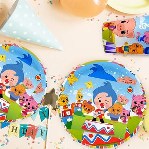 Vajilla Desechable para Fiesta de Cumpleaños de Payaso, Plato, Vaso, Pancarta, Adorno para Pastel, Bandera Colgante, Tarjeta de Invitación, Bolsa de Regalo, Globos, Decoración - Product Image 2