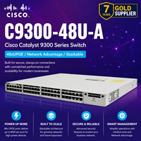C9300-48U-A Cisco Catalyst 9300 Switch Jaringan Ethernet 48 Port Poe dengan Dukungan QoS, VLAN, dan SNMP