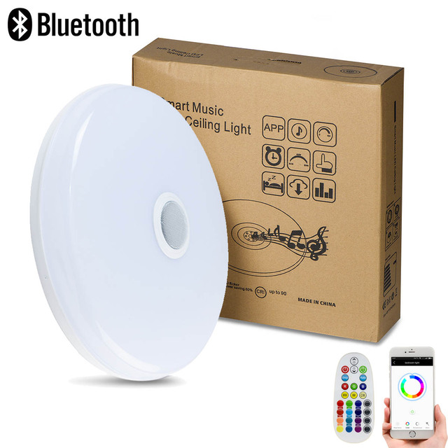 Japanese APP BLE Remote Dimmable LED Light Ceiling Lamp Speaker CCT Bed Living Room Home Decoration RGB Smart Music LED Ceiling