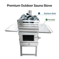 Poêle de sauna extérieur en acier inoxydable, poêle à bois portable pour le camping, pour le chauffage de la tente et la cuisson