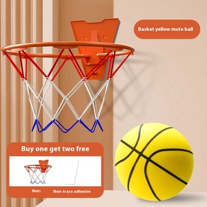 Cadre <span class=keywords><strong>de</strong></span> <span class=keywords><strong>basket</strong></span>-ball intérieur pliable silencieux pour enfants <span class=keywords><strong>petit</strong></span> <span class=keywords><strong>panier</strong></span> sans poinçon panneau <span class=keywords><strong>de</strong></span> support mural pour le tir domestique - Product Image 1