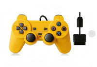 Manette filaire pour console PS2, joystick filaire pour PS2, double moteur pour PS2, manette de jeu pour PS2